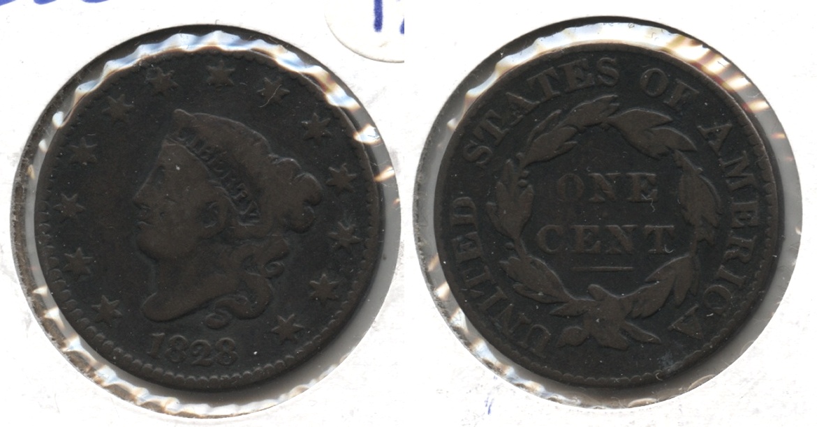 1828 Coronet Large Cent VG-8 #b
