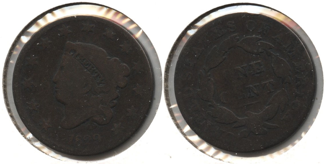 1829 Coronet Large Cent G-4 #c