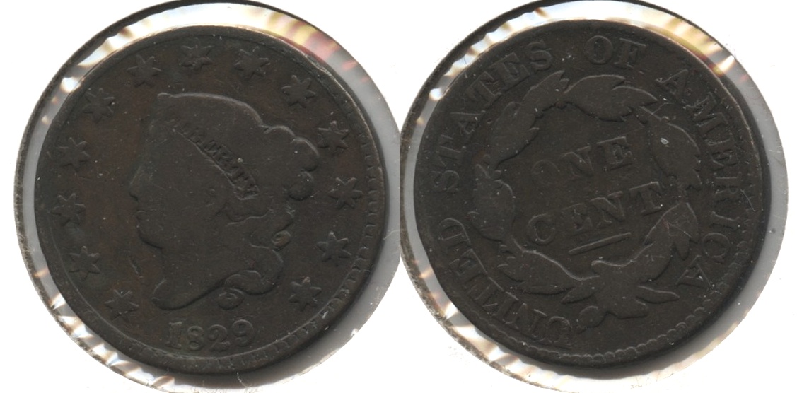 1829 Coronet Large Cent G-6