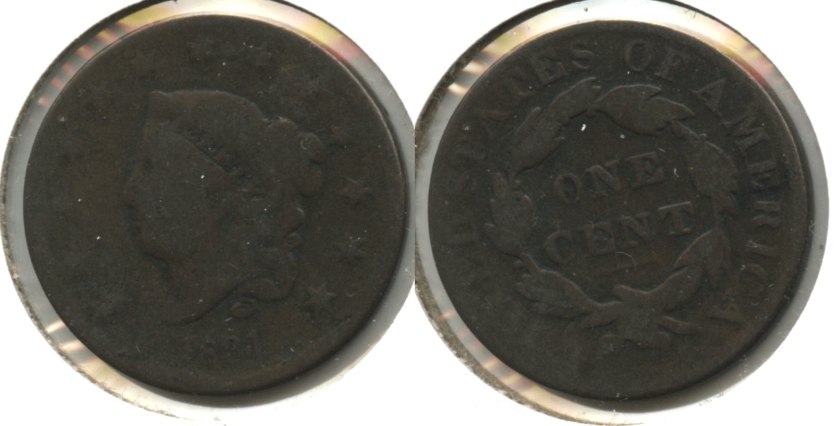 1831 Coronet Large Cent Good-4 #f