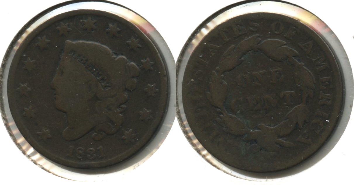 1831 Coronet Large Cent Good-4 #g