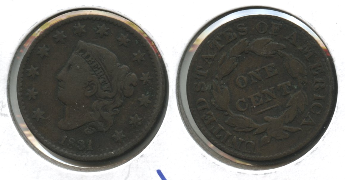 1831 Coronet Large Cent VG-8 #i