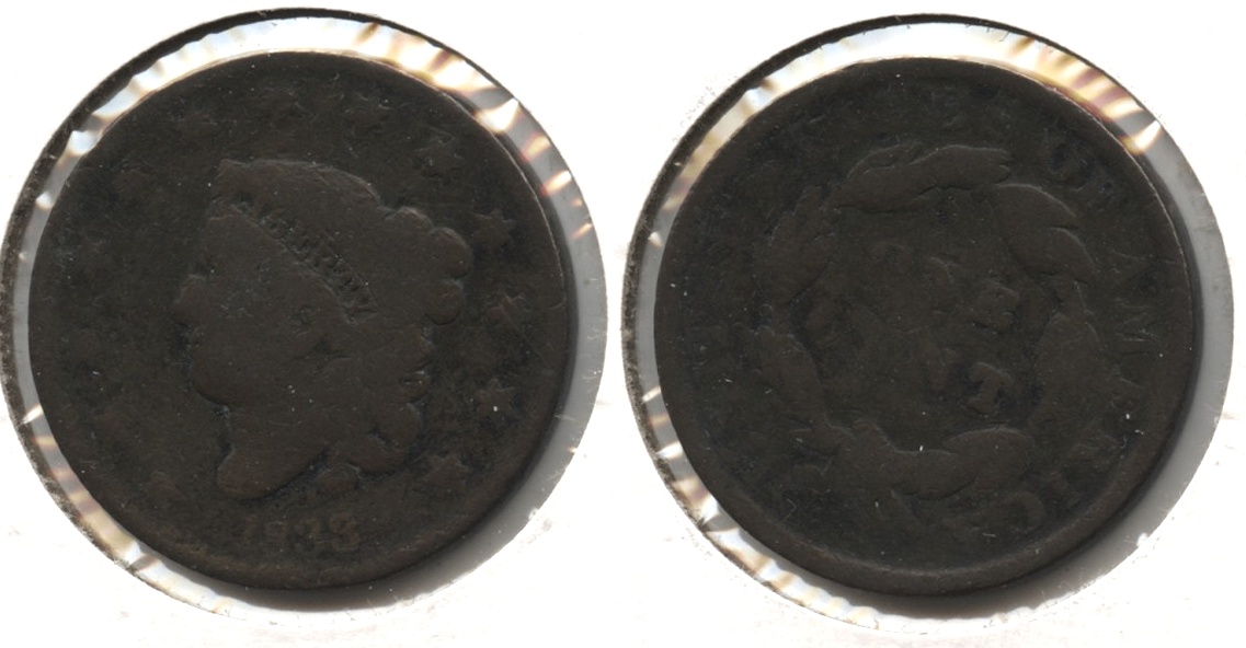 1833 Coronet Large Cent Good-4 #b