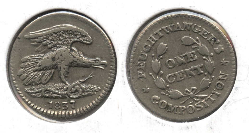 1837 Feuchtwanger Composition Cent Fine-12