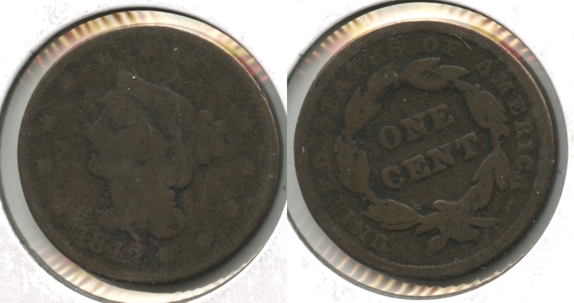 1842 Coronet Large Cent AG-3+ #a