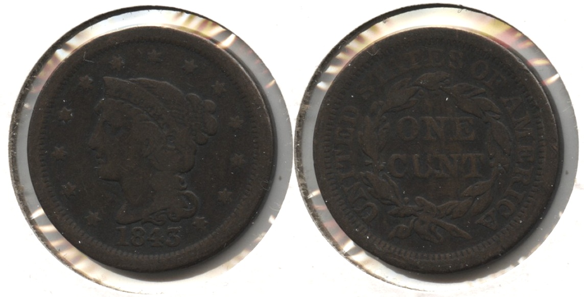 1843 Coronet Large Cent VG-8 #b