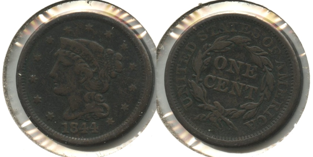 1844 Coronet Large Cent Fine-12 #h