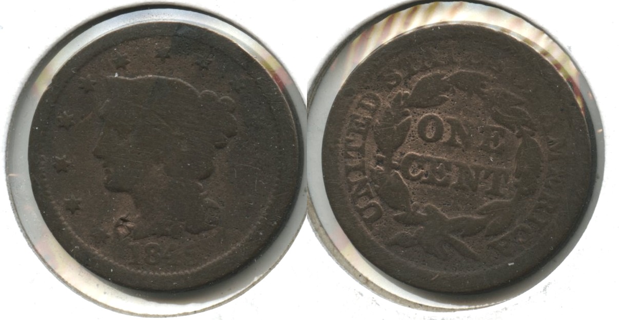 1845 Coronet Large Cent AG-3