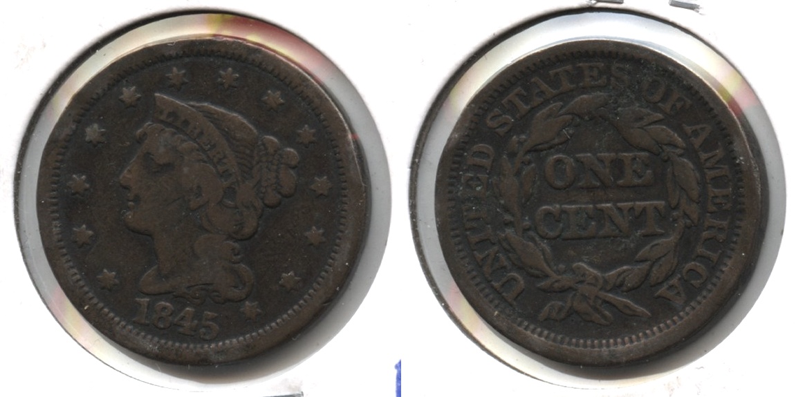 1845 Coronet Large Cent VG-8 #d