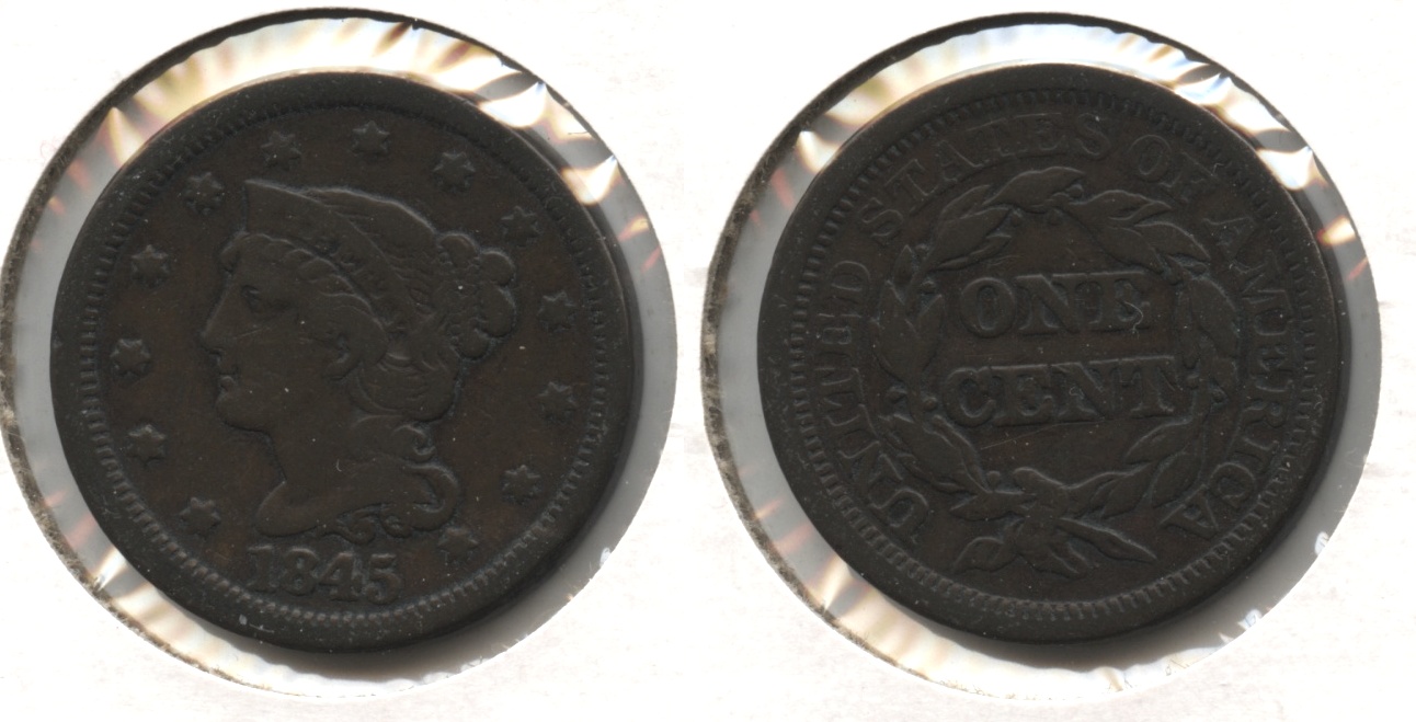 1845 Coronet Large Cent VG-8 #g