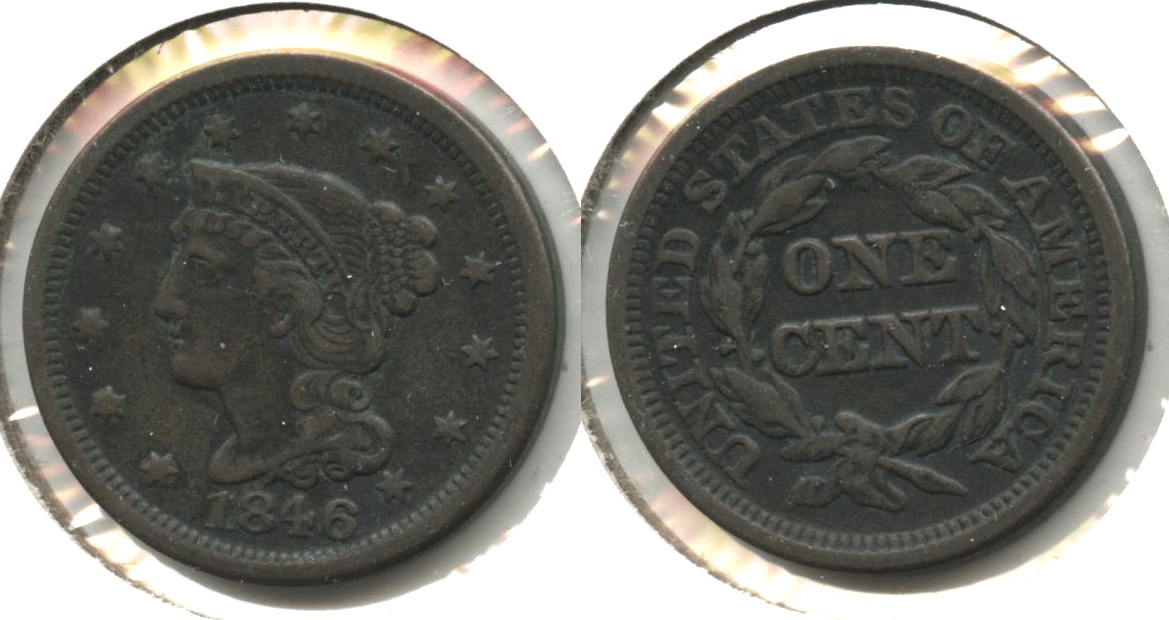 1846 Coronet Large Cent VF-20 #f