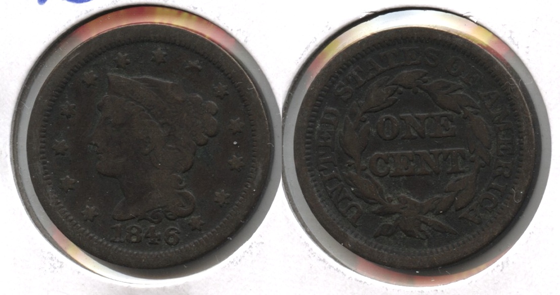 1846 Coronet Large Cent VG-8 #g