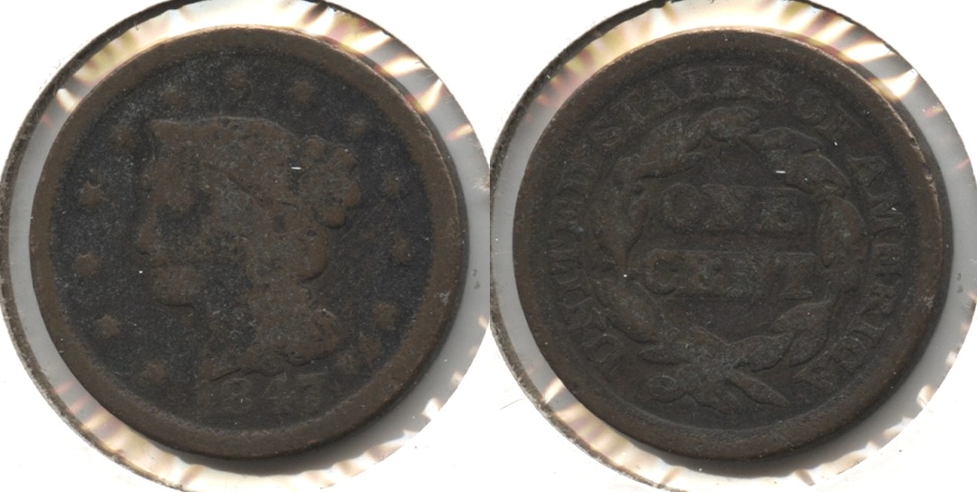 1847 Coronet Large Cent AG-3