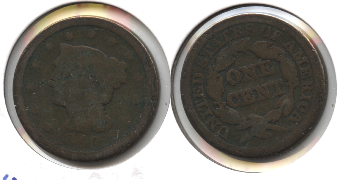 1848 Coronet Large Cent Good-4 #g