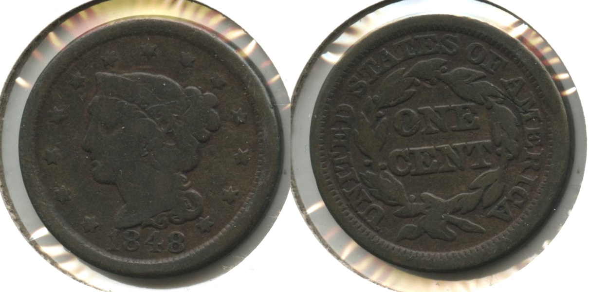 1848 Coronet Large Cent VG-8 #r