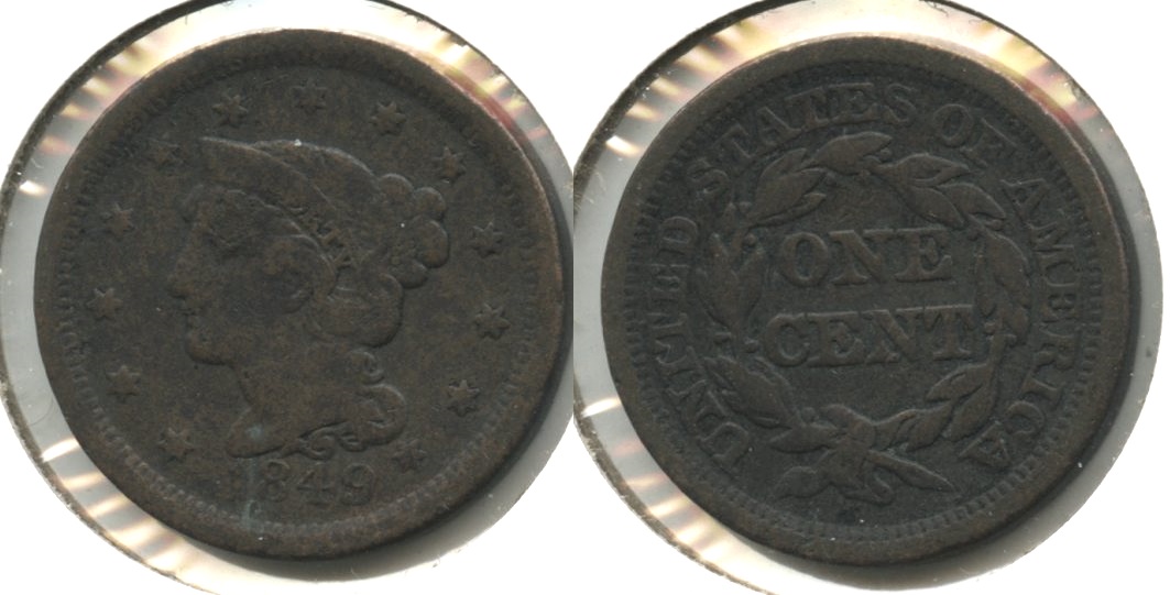 1849 Coronet Large Cent VG-8 #k
