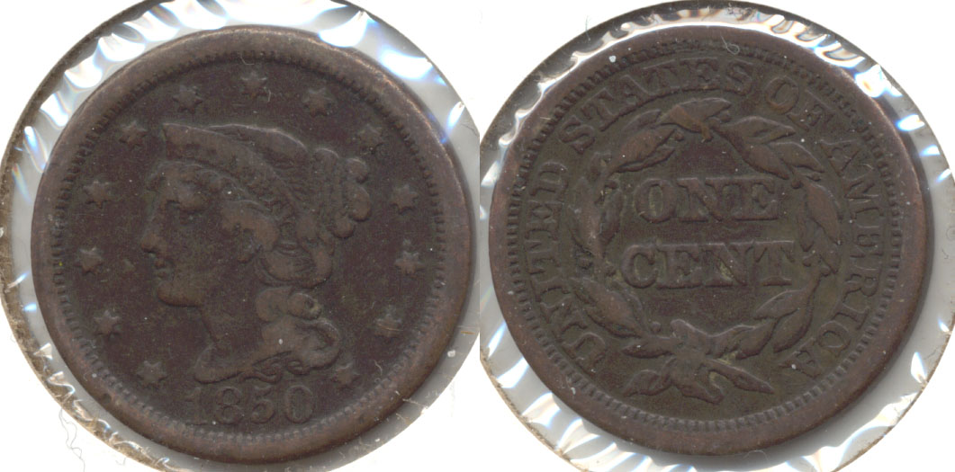 1850 Coronet Large Cent Fine-12