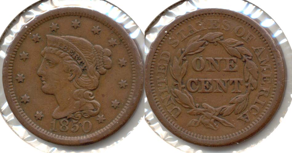1850 Coronet Large Cent VF-20