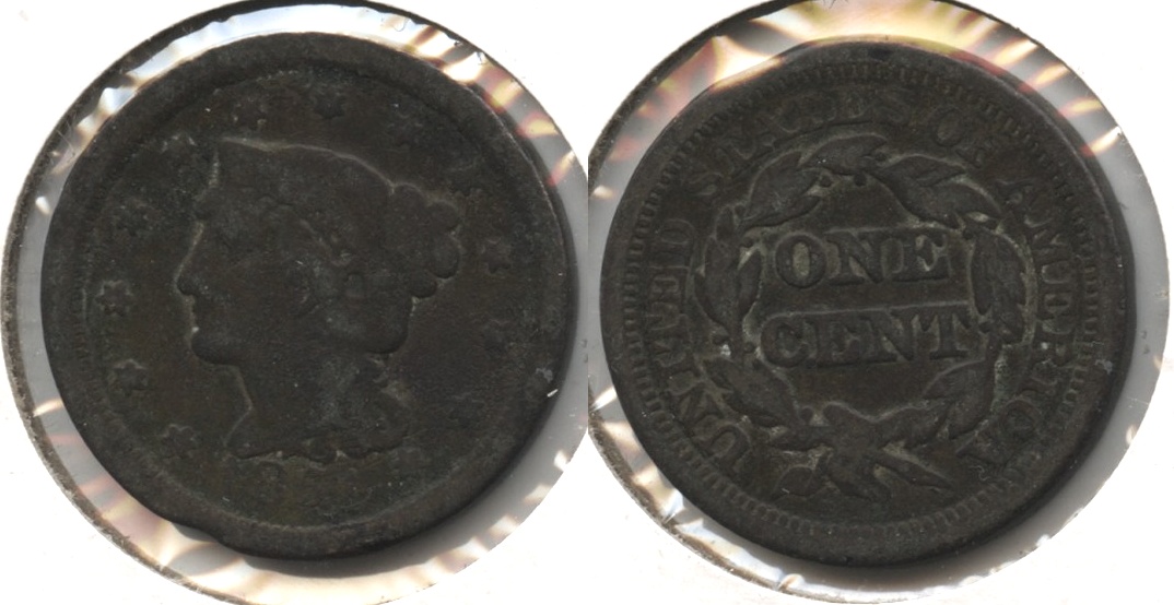1851 Coroned Large Cent AG-3