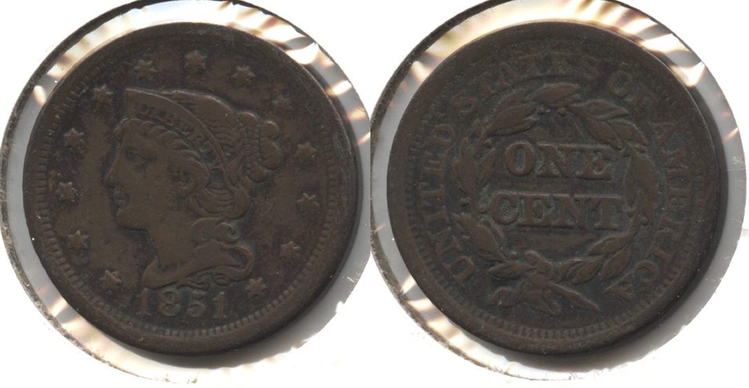 1851 Coronet Large Cent VF-20 #e