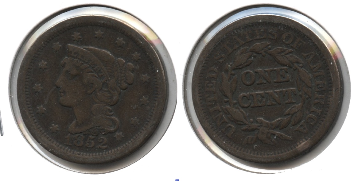 1852 Coronet Large Cent Fine-12 #l