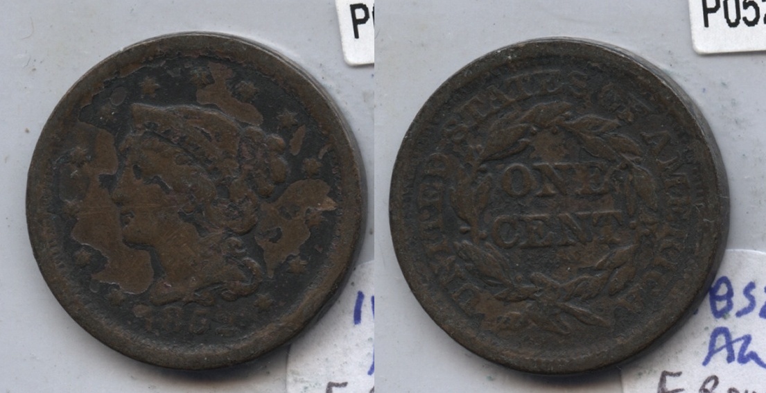 1852 Coronet Large Cent Fine-12 #y Rough