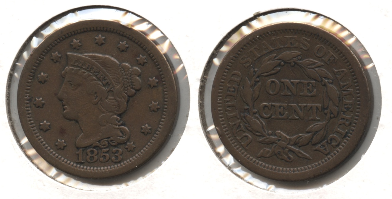 1853 Coronet Large Cent VF-20 #s