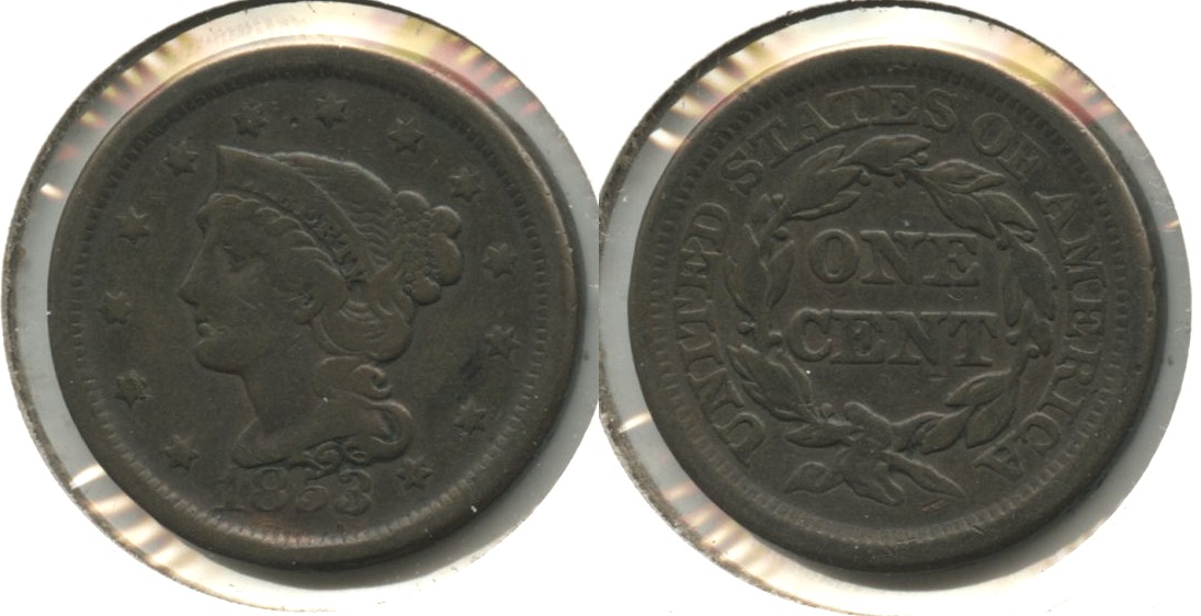 1853 Coronet Large Cent VG-8 #j