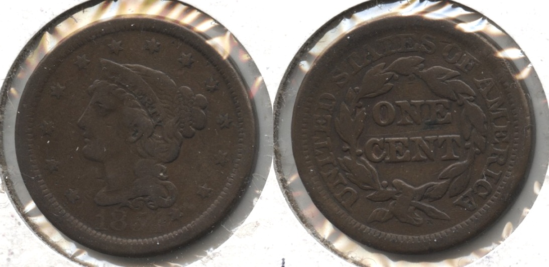 1854 Coronet Large Cent Fine-12 #e
