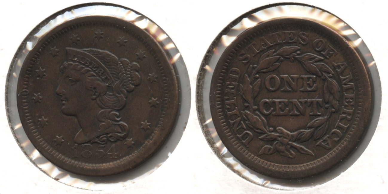 1854 Coronet Large Cent VF-20 #m