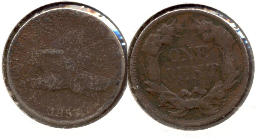 1857 Flying Eagle Cent AG-3 k Dark