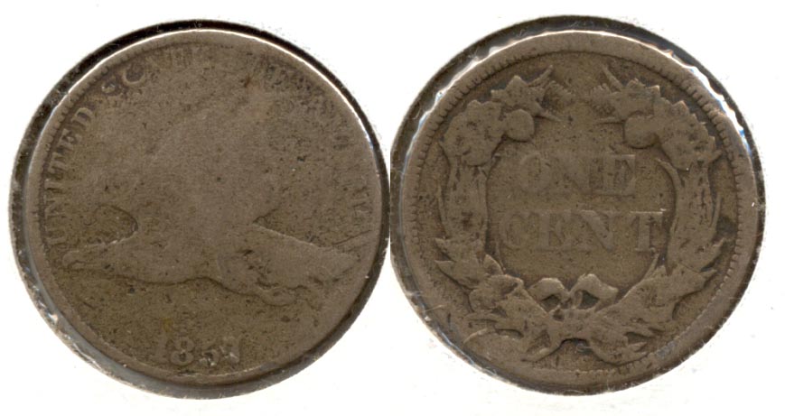 1857 Flying Eagle Cent AG-3 l Bulge