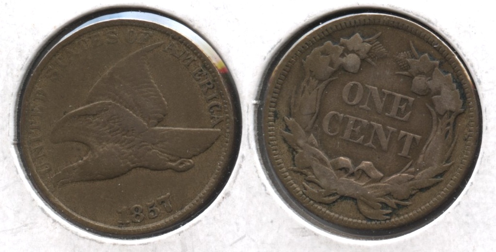 1857 Flying Eagle Cent Fine-12 #s