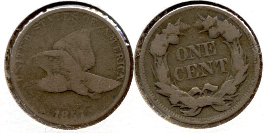 1857 Flying Eagle Cent Good-4 x