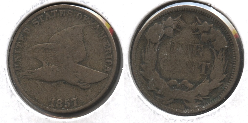 1857 Flying Eagle Cent VG-8 #ah