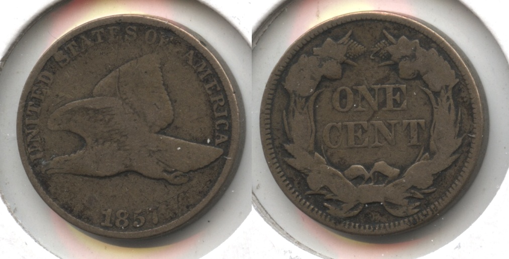 1857 Flying Eagle Cent VG-8 #au
