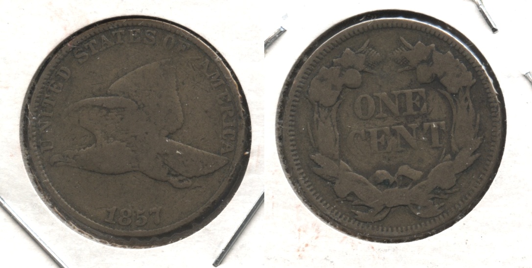 1857 Flying Eagle Cent VG-8 #bd