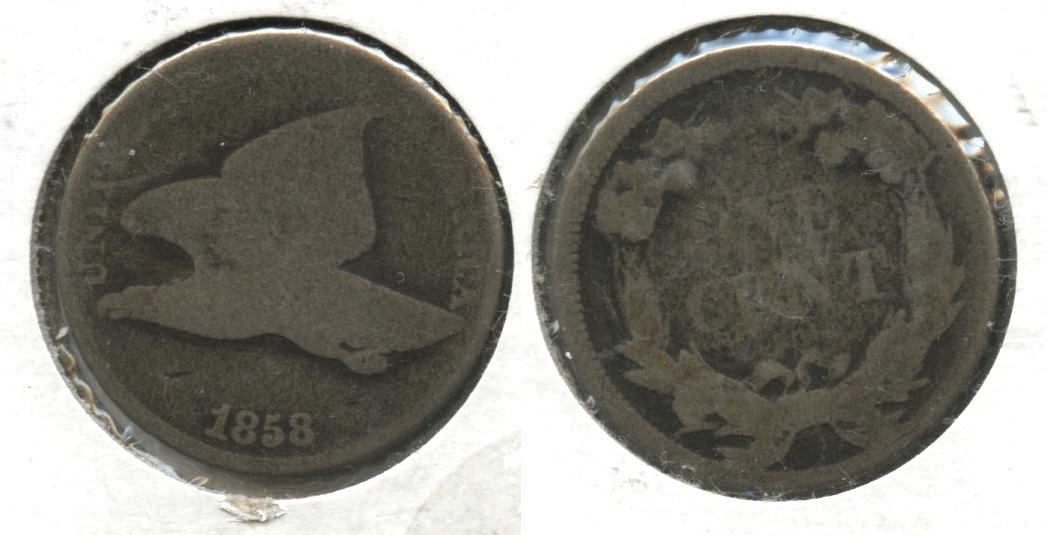 1858 Large Letters Flying Eagle Cent AG-3 #r