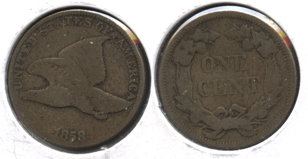 1858 Large Letters Flying Eagle Cent Good-4 #z