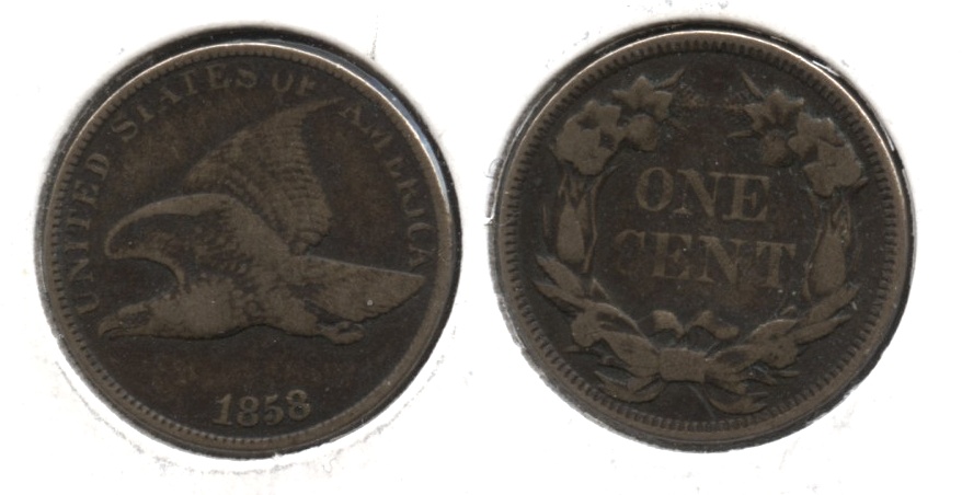 1858 Large Letters Flying Eagle Cent VF-20 #c