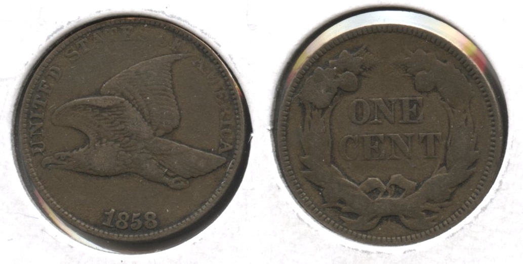 1858 Large Letters Flying Eagle Cent VF-20 #f
