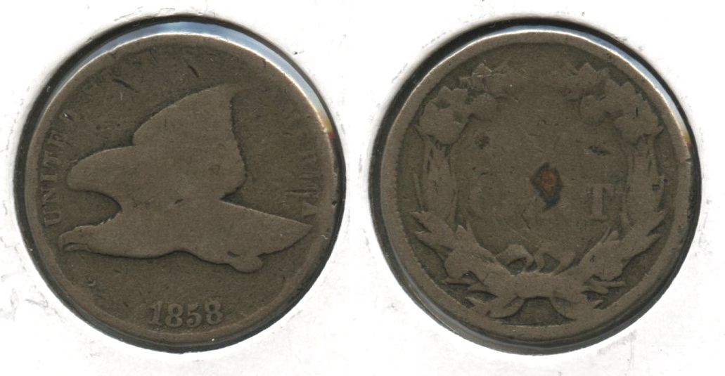 1858 Small Letters Flying Eagle Cent AG-3 #v