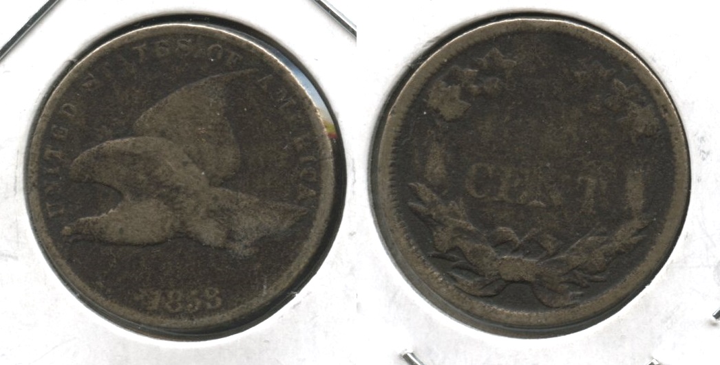 1858 Small Letters Flying Eagle Cent Fair-2 #d