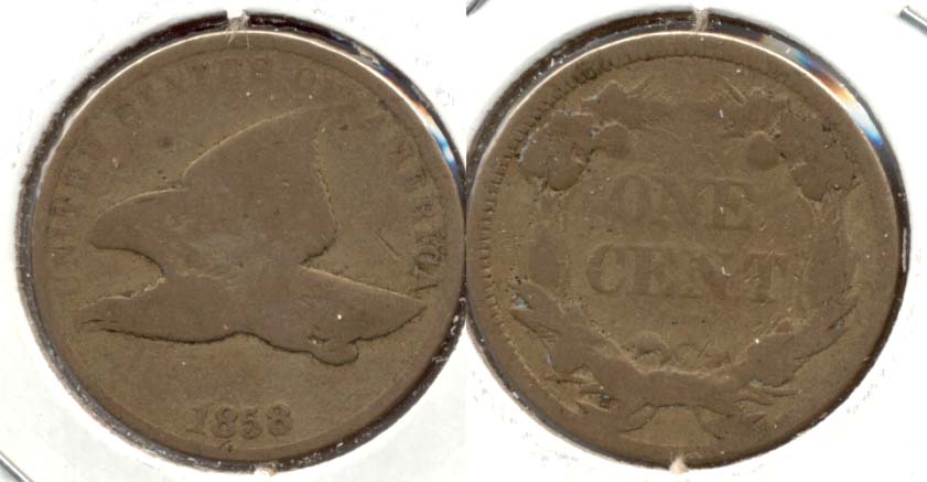 1858 Small Letters Flying Eagle Cent Good-4 d