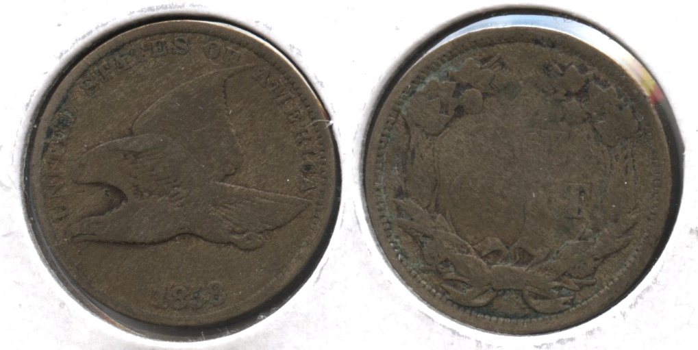 1858 Small Letters Flying Eagle Cent Good-4 #y