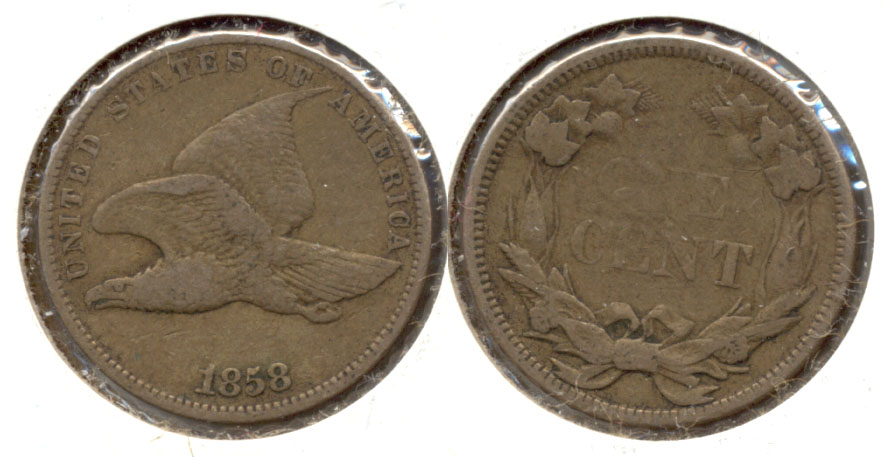 1858 Small Letters Flying Eagle Cent VF-20 f