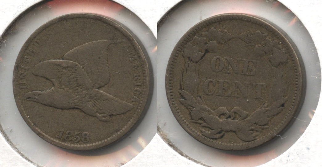 1858 Small Letters Flying Eagle Cent VF-20 #u