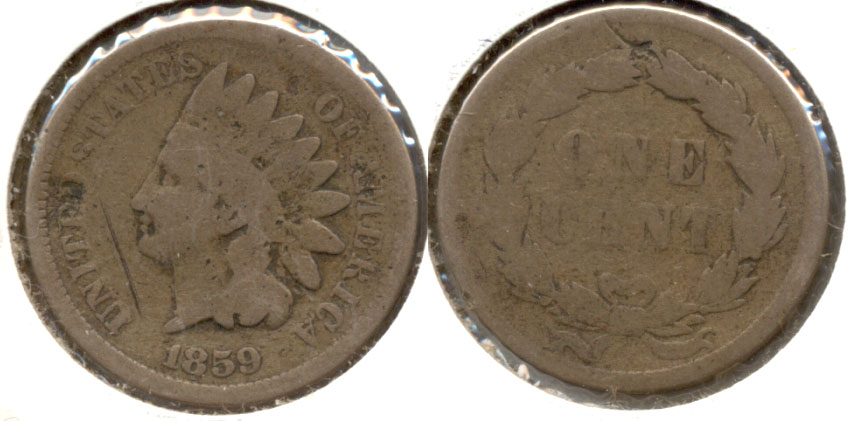 1859 Indian Head Cent AG-3 a