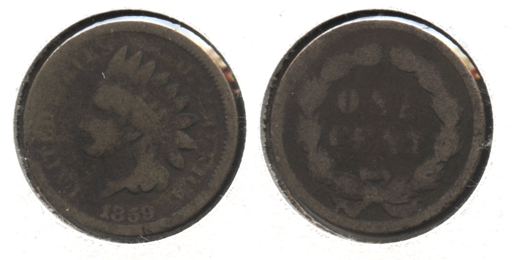 1859 Indian Head Cent AG-3 #ax Dark