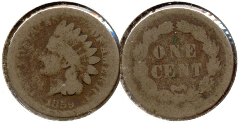 1859 Indian Head Cent AG-3 u